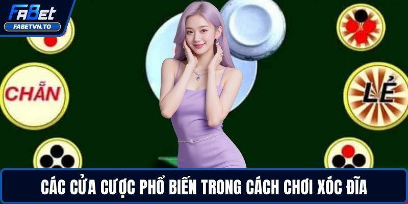 Các cửa cược phổ biến trong cách chơi xóc đĩa
